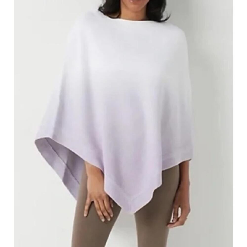 Barefoot Dreams CozyChic Ultralite Ocean Breeze Poncho in Ombre Soft Violet NWT!
